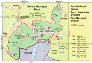 Swiss National Park Map